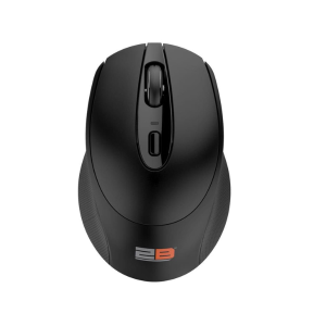   2B - MO186 Dual Mode Wireless Mouse (Bluetooth + 2.4GHz) - Rechargeable Battery - Black    