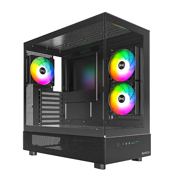   Montech – XR Panoramic Case with ARGB Fans    