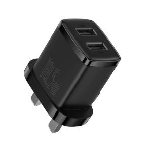   Baseus 10.5W Dual USB Wall Charger - Black    