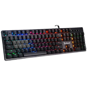   Bloody B500N Gaming Keyboard with Mechanical keys, adjustable center backlight, dual water resistance, game mode, black    