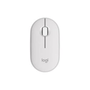   ماوس Logitech Pebble 2 M350s - بتقنية بلوتوث نحيف، قابل للتخصيص، يدعم إقتران 3 أجهزة (ابيض)    