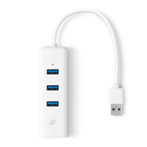   TP-Link - Hub with Three USB 3.0 Ports, Integrated Ethernet Port with Speeds Up to 1000 Mbps    