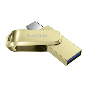   SanDisk - Ultra Dual Drive Luxe USB-A & C 128GB - Read Speed Up to 400MB/s    