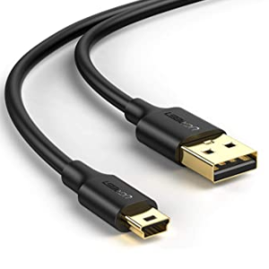   Charging and data transfer cable from USB 2.0 Type A to Mini B cable, 3m long    