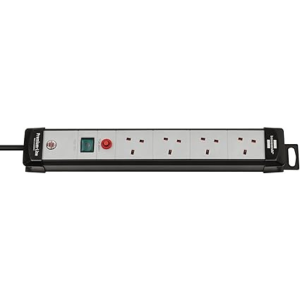   Brennstuhl - Power Strip with 3 M Length and Four Outlets, High-Quality Surge Protection, Made in Germany    