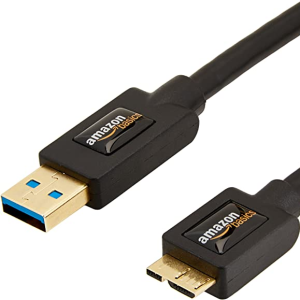   AmazonBasics USB 3.0 Cable - A-Male to Micro-B - 3 Feet (0.9 Meters)    