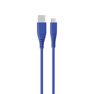   Goui - Silicon USB to Type C - 1.5Mts Blue Cable    